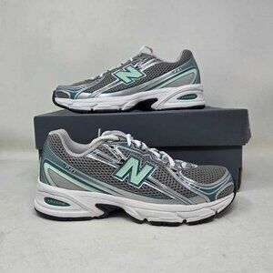 Women's 9 New Balance from Anthropologie 740 Silver Metallic New Spruce sneakers